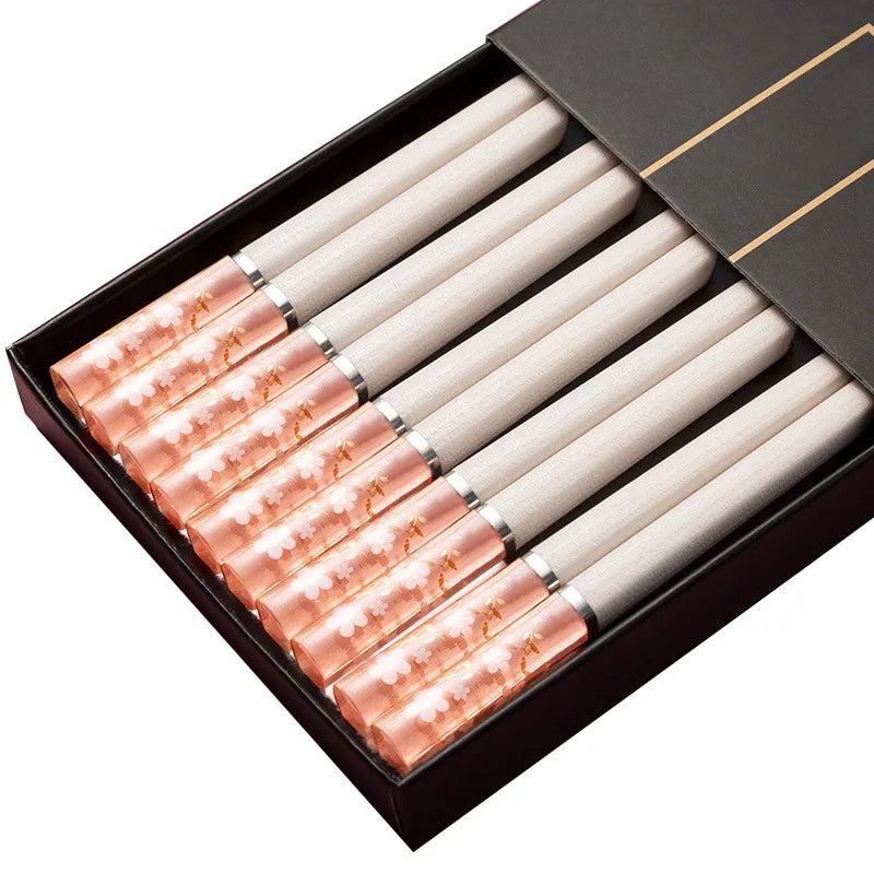 5 Pairs High Quality Japanese Non-Slip Chopsticks Korean Home Hotel Restaurant Portable Healthy Food Stick For Sushi Chopsticks