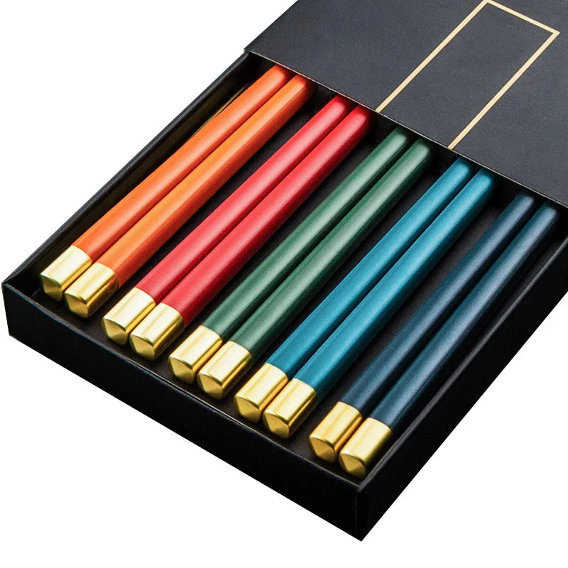 5 Pairs High Quality Japanese Non-Slip Chopsticks Korean Home Hotel Restaurant Portable Healthy Food Stick For Sushi Chopsticks