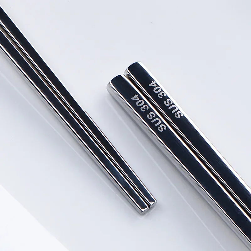 304 Stainless Steel Dragon Fish Chopsticks Long Non-Slip Alloy Sushi Chop Sticks Set Gifts Tableware